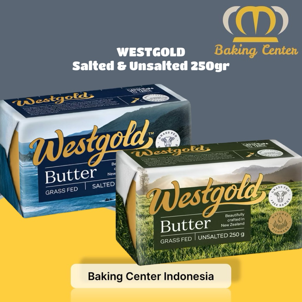 

Westgold Butter Salted & Unsalted Grass Fed 250gr - Westgold Salted Unsalted 250gr