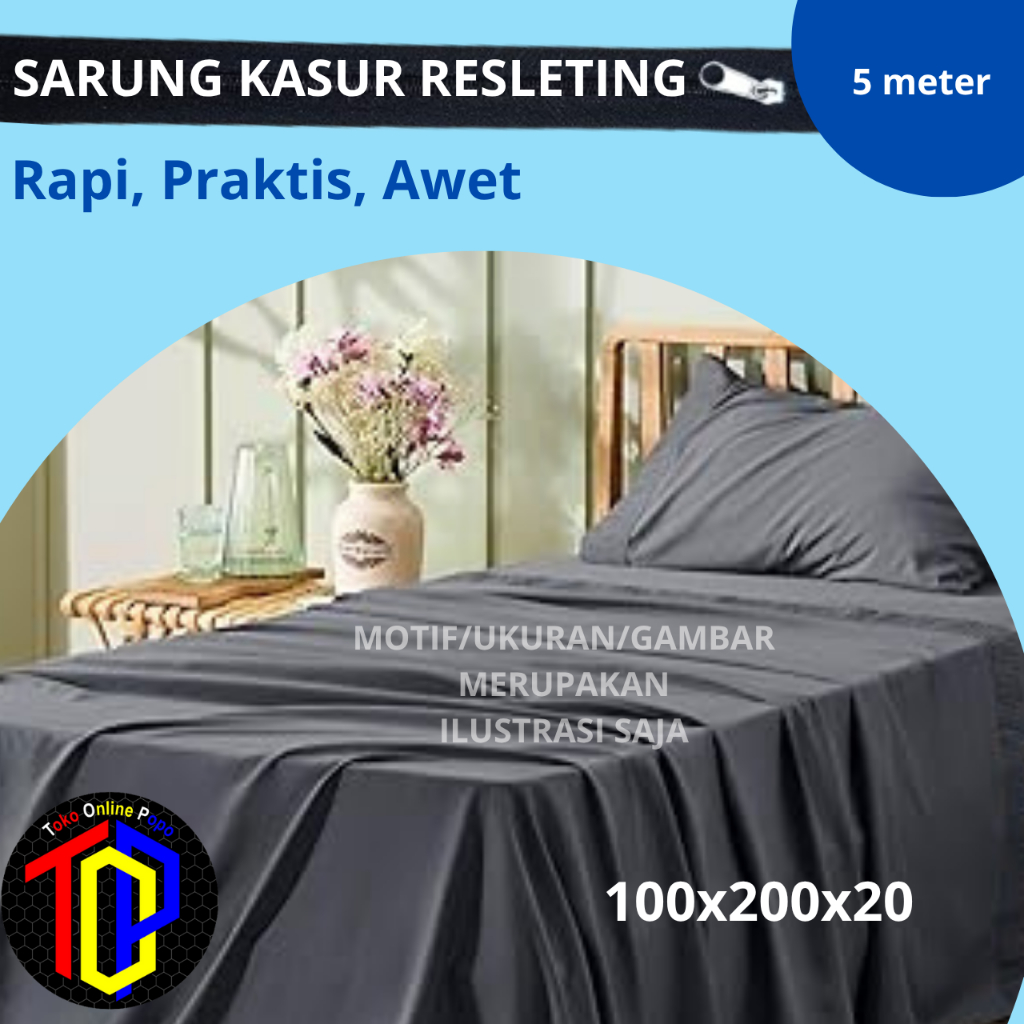 SARUNG KASUR BUSA UK.100X200X20 | SARUNG KASUR TEBAL 20 | SARUNG KASUR LEBAR 100