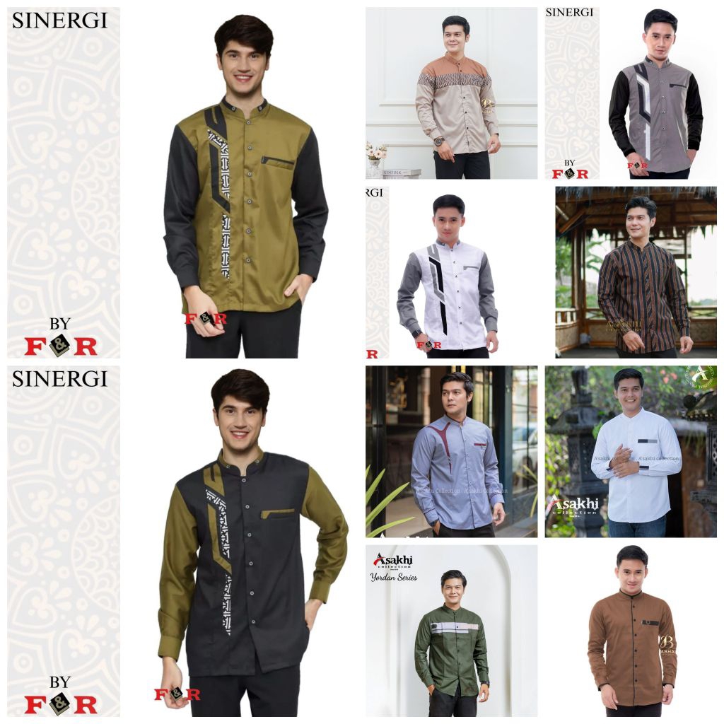 Baju koko putih lengan panjang syar'i pria dewasa terbaru masa kini 2025 | Baju muslim pria seragam 