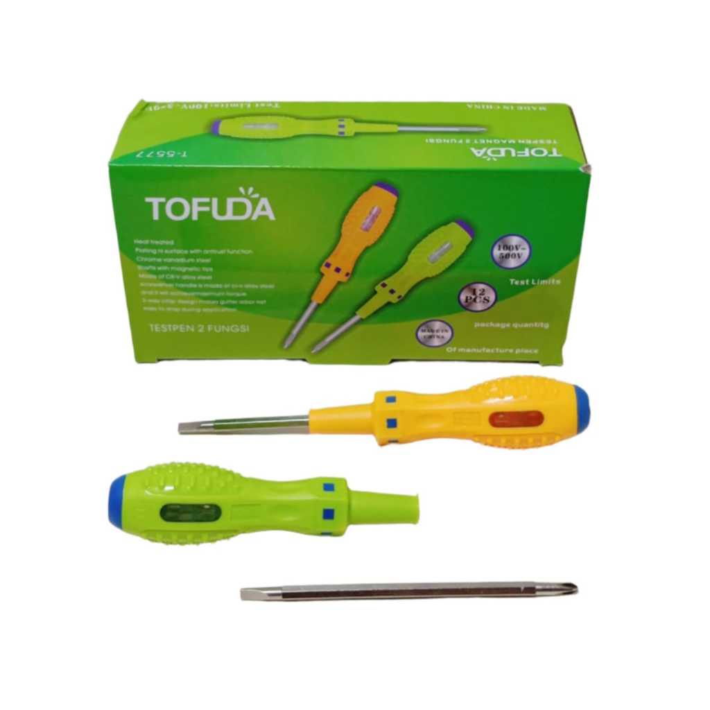 TESPEN OBENG LISTRIK BOLAK BALIK PLUS MINUS TOFUDA T-5577