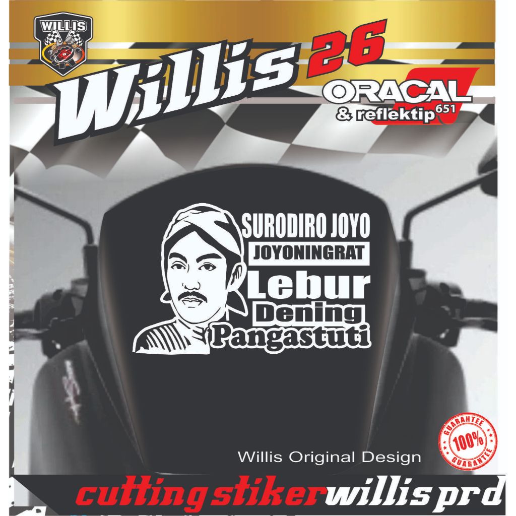 STICKER SKOTLET GAMBAR SUNAN KALIJAGA  STIKER WINDSHIELD MOTOR NMX PCX ADV DLL