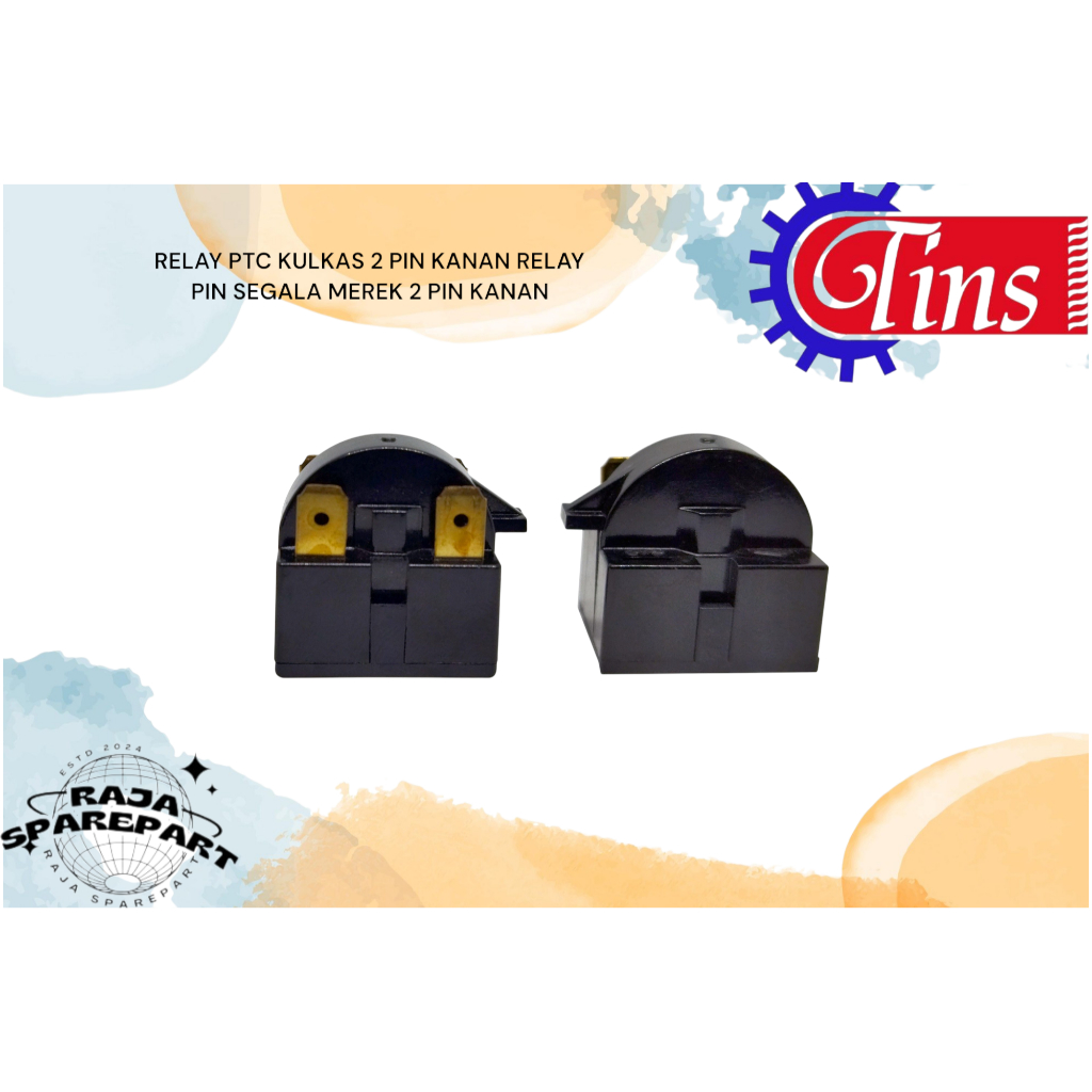 RELAY PTC KULKAS 2 PIN KANAN / RELAY KULKAS 2 PINTU