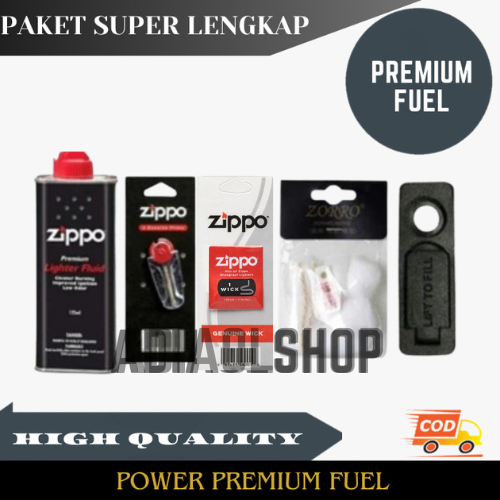 PAKET HEMAT BATU ZIPPO + MINYAK ZIPPO ORIGINAL 125ML MINYAK UNTUK KOREK API
