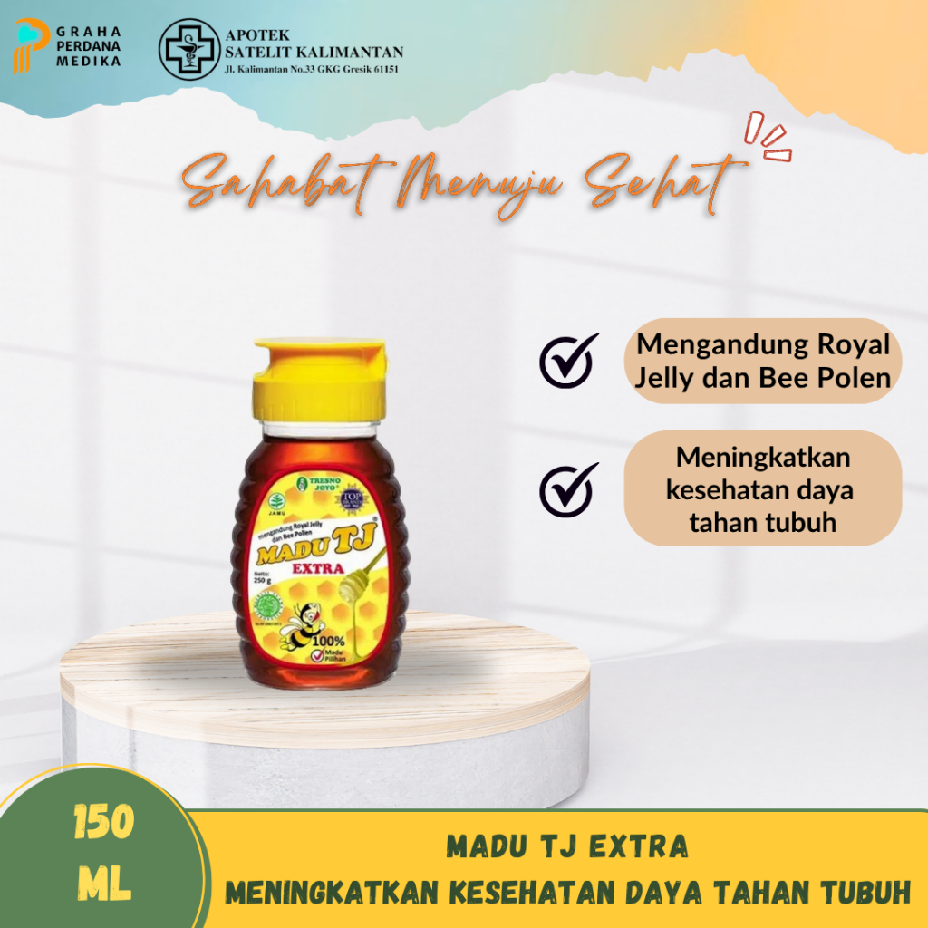 

TRESNOJOYO MADU TJ EXTRA 150 GR - Meningkatkan Kesehatan Daya Tahan Tubuh - Madu Murni Mengandung Royal Jelly dan Bee Pollen