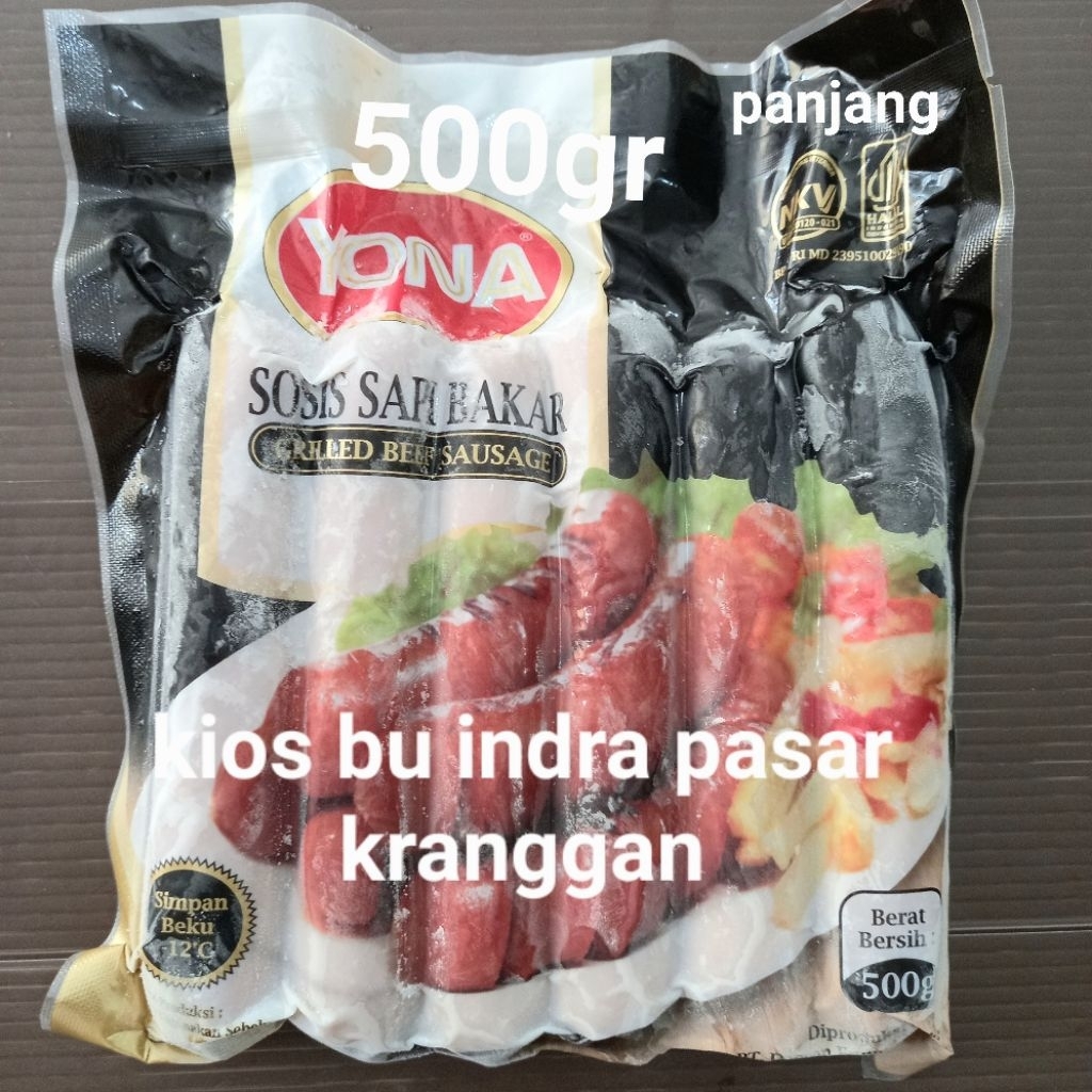 

sosis sapi bakar yona 500 gr grilled beef sausage jumbo pendek mini