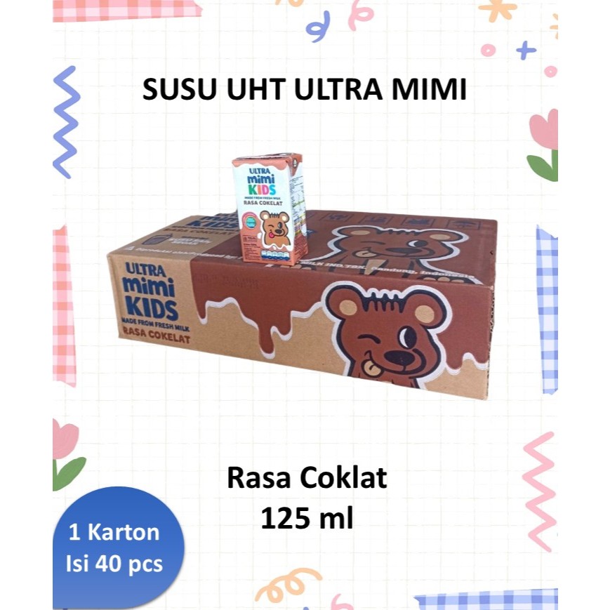 

SUSU ULTRA MIMI 125 ML SUSU UHT SUSU ULTRA 40 PCS (1 DUS) - COKLAT
