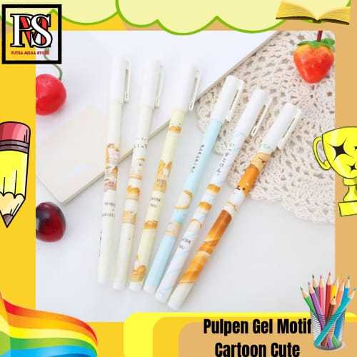 

Putra Mega Store Pulpen Gel Motif Cartoon Cute/ Pulpen Gel Beruang