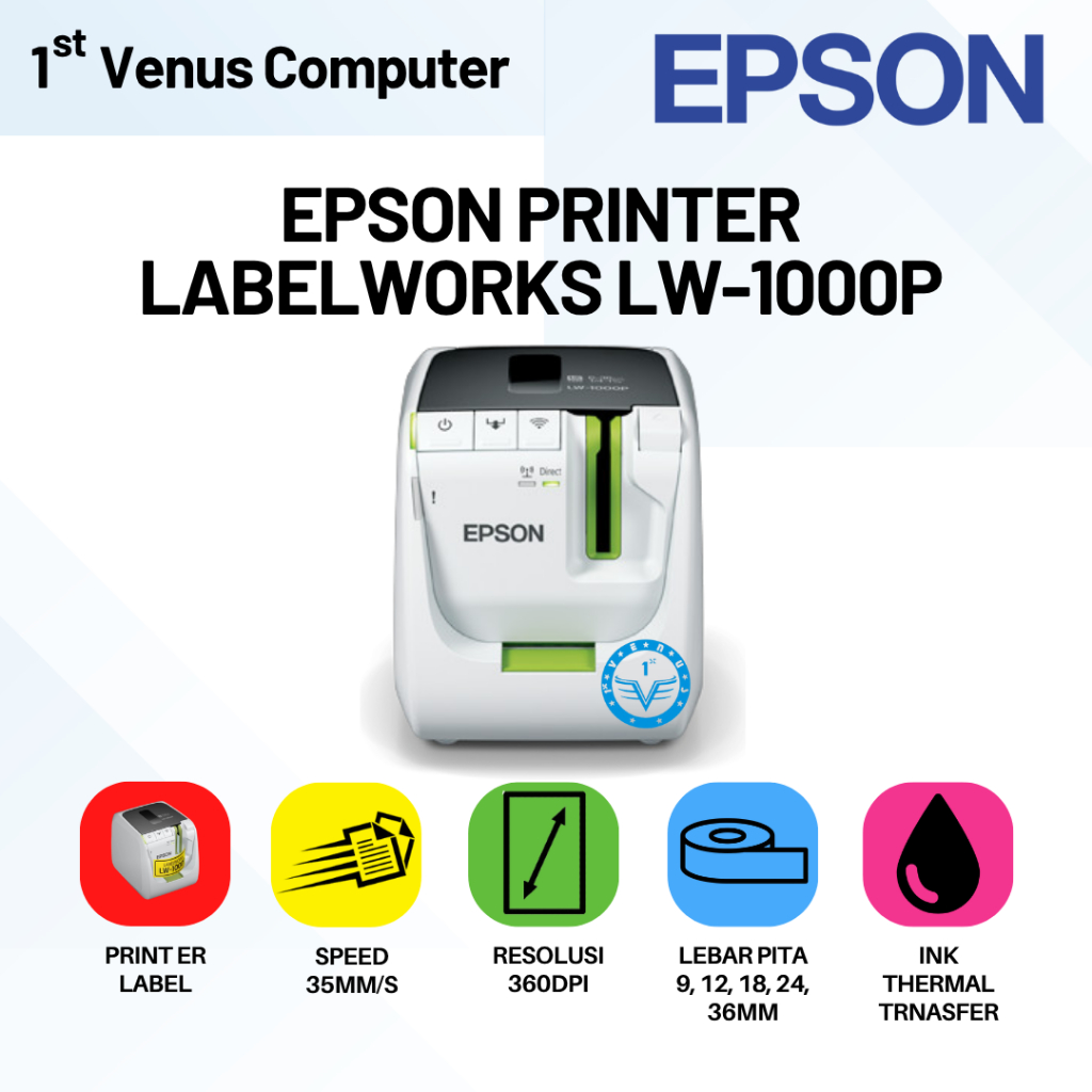 

PRINTER EPSON LW-1000P EPSON LW1000P LABEL PRINTER / Epson LW-1000P printer | vinyl label outdoor tahan air cuaca LW1000P - Garansi Resmi / PRI110-EPS