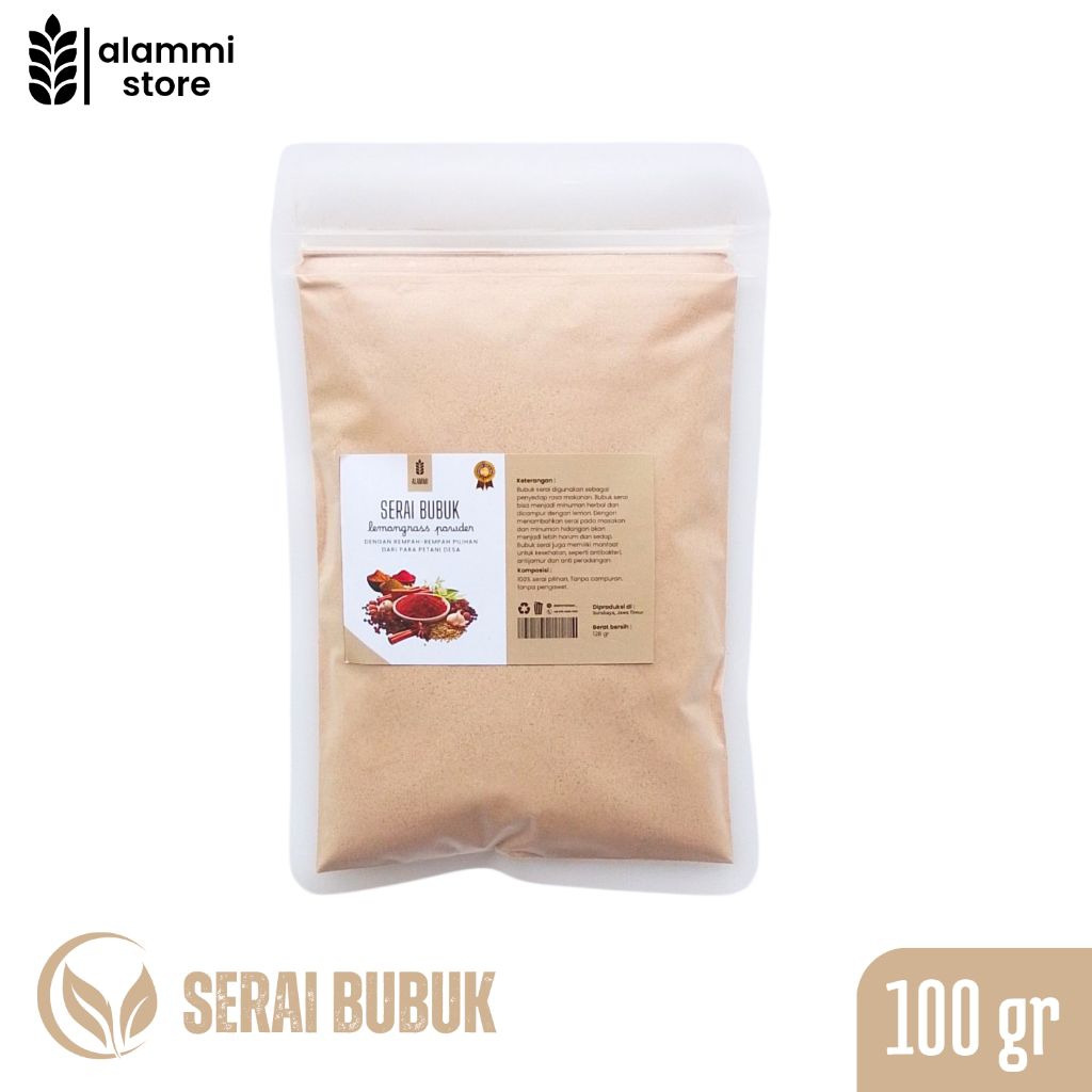 

Bubuk Serai Lemongrass 100 gr Tanpa Pengawet Tanpa Campuran Tanpa Msg Spice Rempah - Rempah Powder Untuk Bumbu Masakan