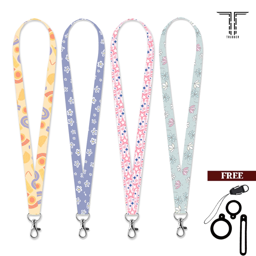 

Lanyard Nametag Tali Gantungan Lanyard Handphone Leher Cewek 1,5 cm Aesthetic Free Karet - F Series