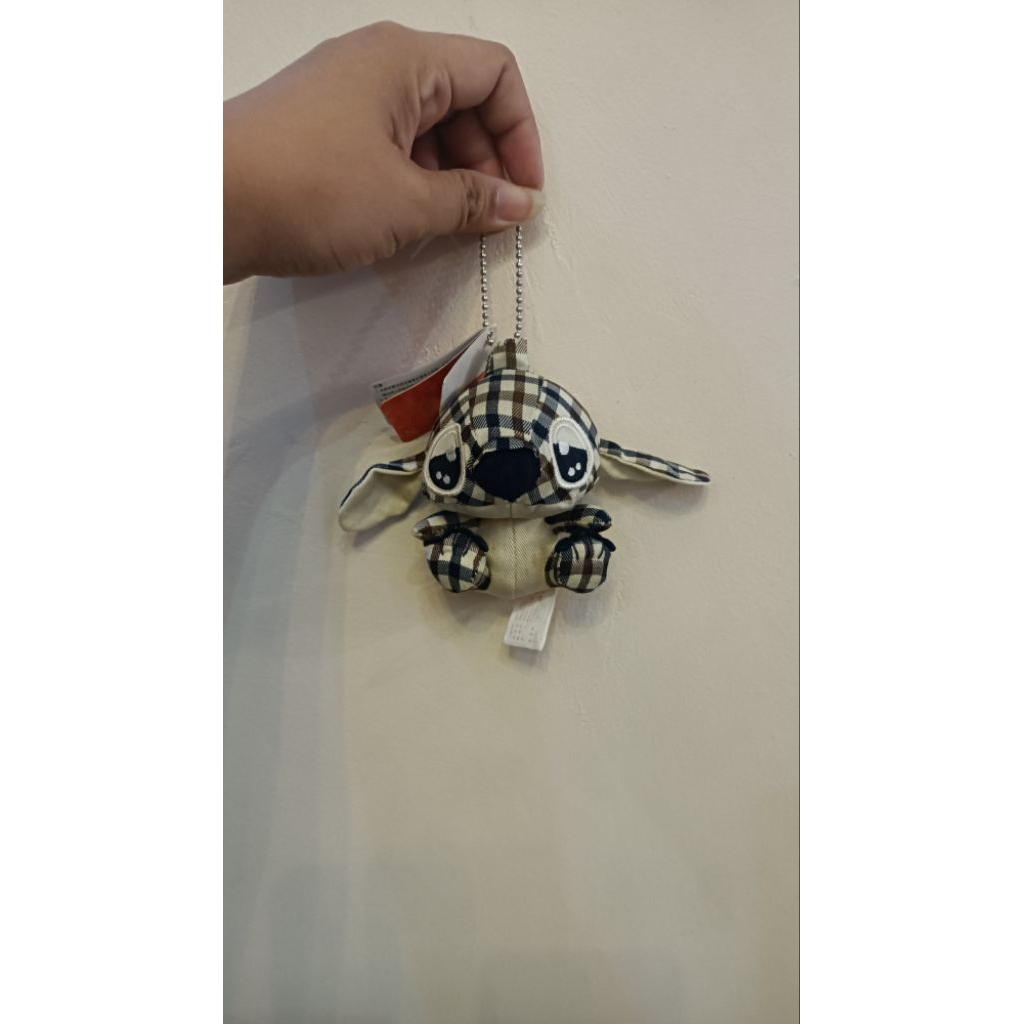 Gantungan Kunci / Ganci / Gantungan Tas Stitch Kotak-kotak Ori Disney Lilo & Stitch (Rare) Langka