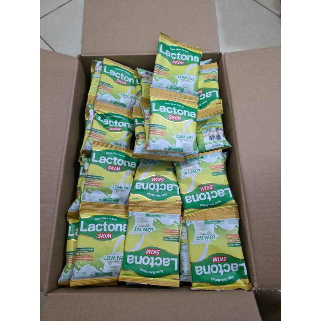 

SUSU SKIM SACHET 30 GR LACTONA SKIM PROSTEO SKIM HALAL HYGIENE DIET PUASA GYM