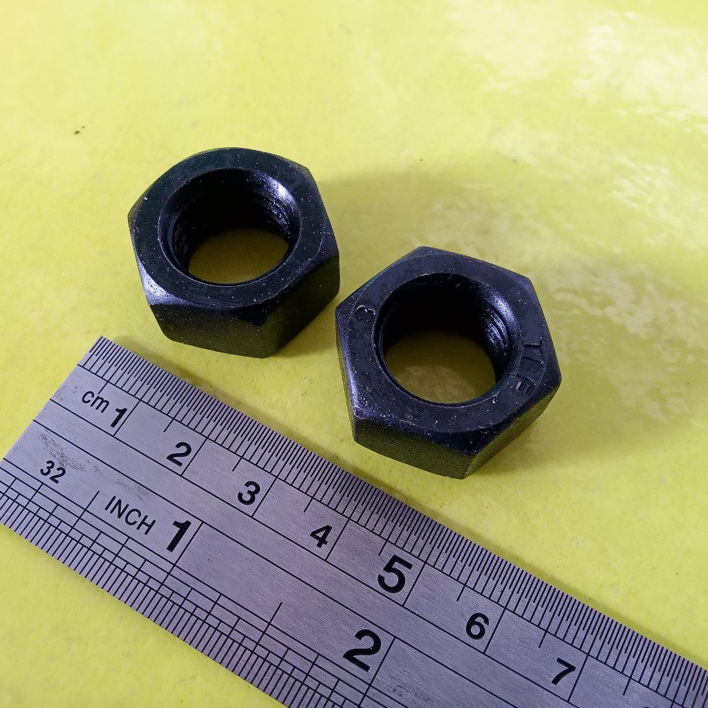 MUR BAJA HTB GRADE 8.8 M16 / MUR BAUT KUNCI 24 /MUR BAJA M16 HITAM / MUR M16 BAJA / NUT M16 BAUT 24