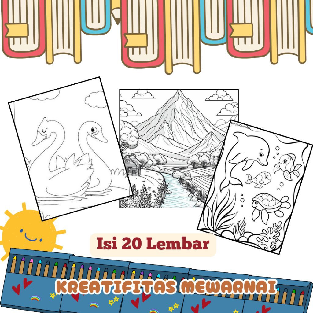 

Gambar Mewarnai Anak / 20 Lembar / UK.A4