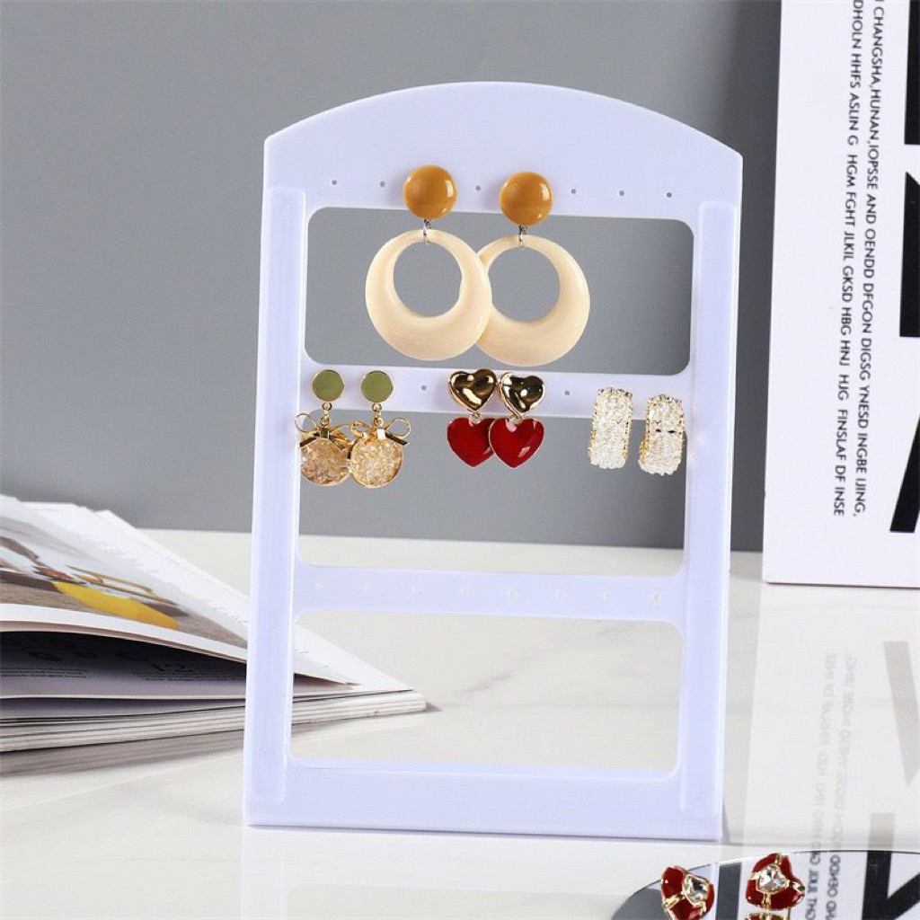 Aineed | Display Anting 3 susun, Pajangan Anting, Papan Anting,Tempat Display Anting,Display Akrilik