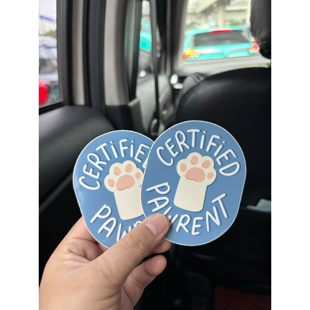 

stiker sticker certified pawrent / paw lovers / kucing/ anjing