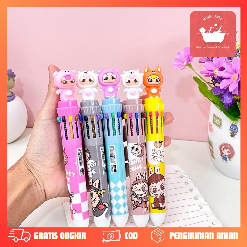 

PULPEN CETEK 10 WARNA BABY THREE PC-1903 PEN LUCU IMUT KADO UNIK SOUVERNIR