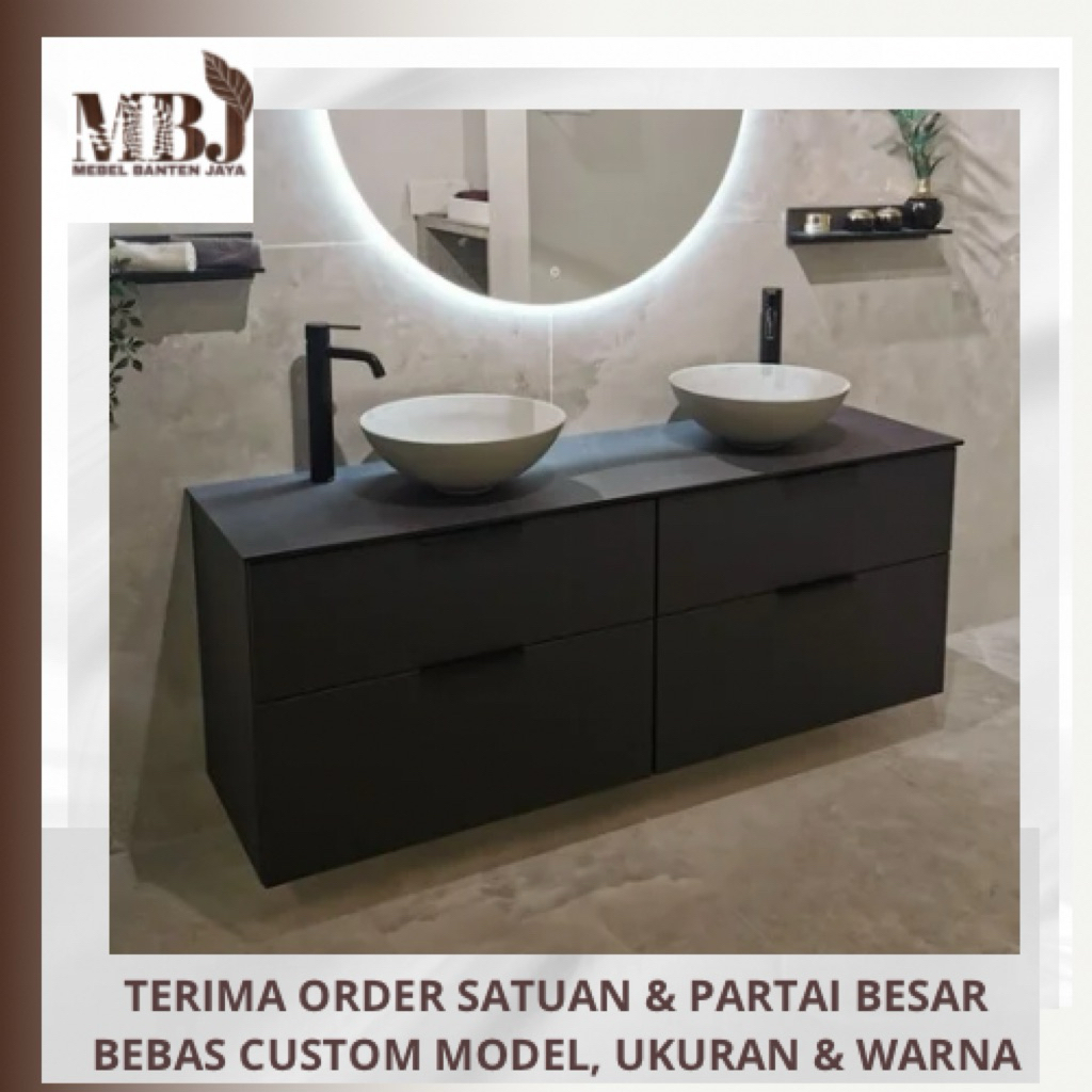 kabinet wastafel gantung meja wastafel drawer wastafel