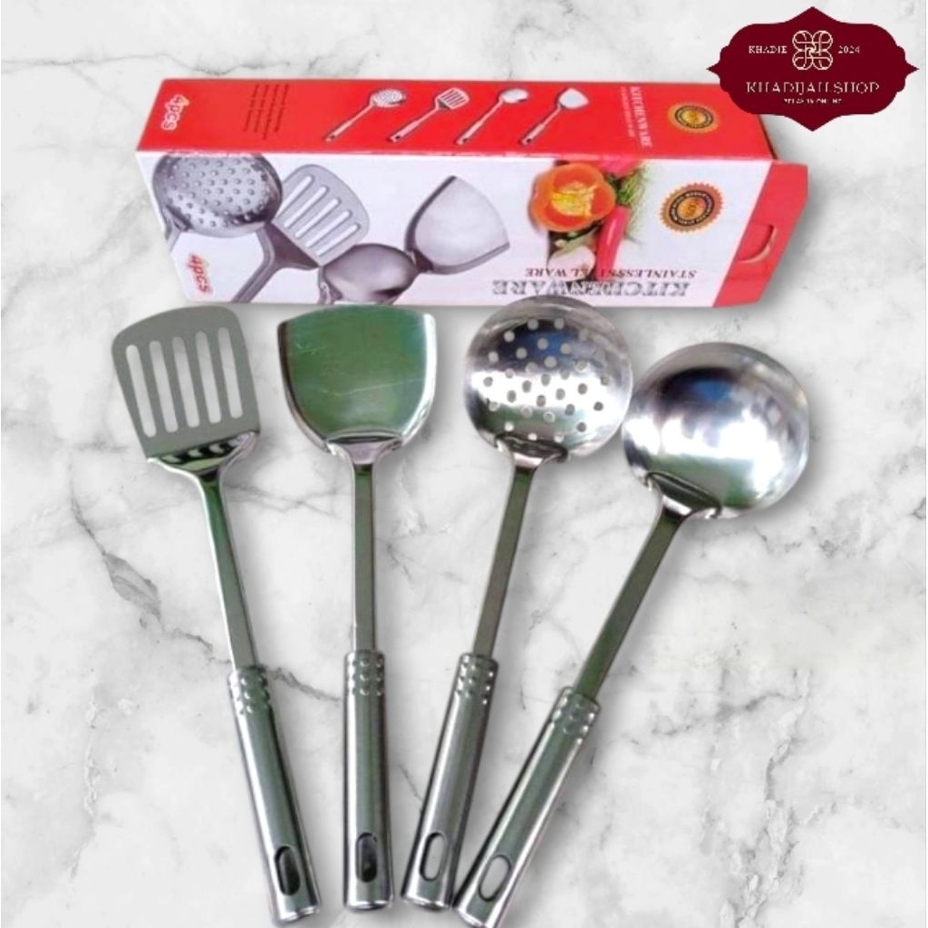 Alat masak set spatula 4in1 anti lengket