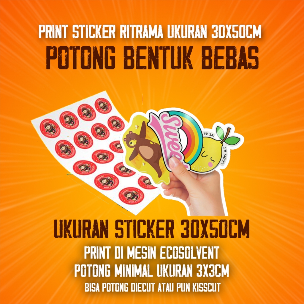 

Sticker Print Cutting Kisscut Dan Diecut 30x50cm