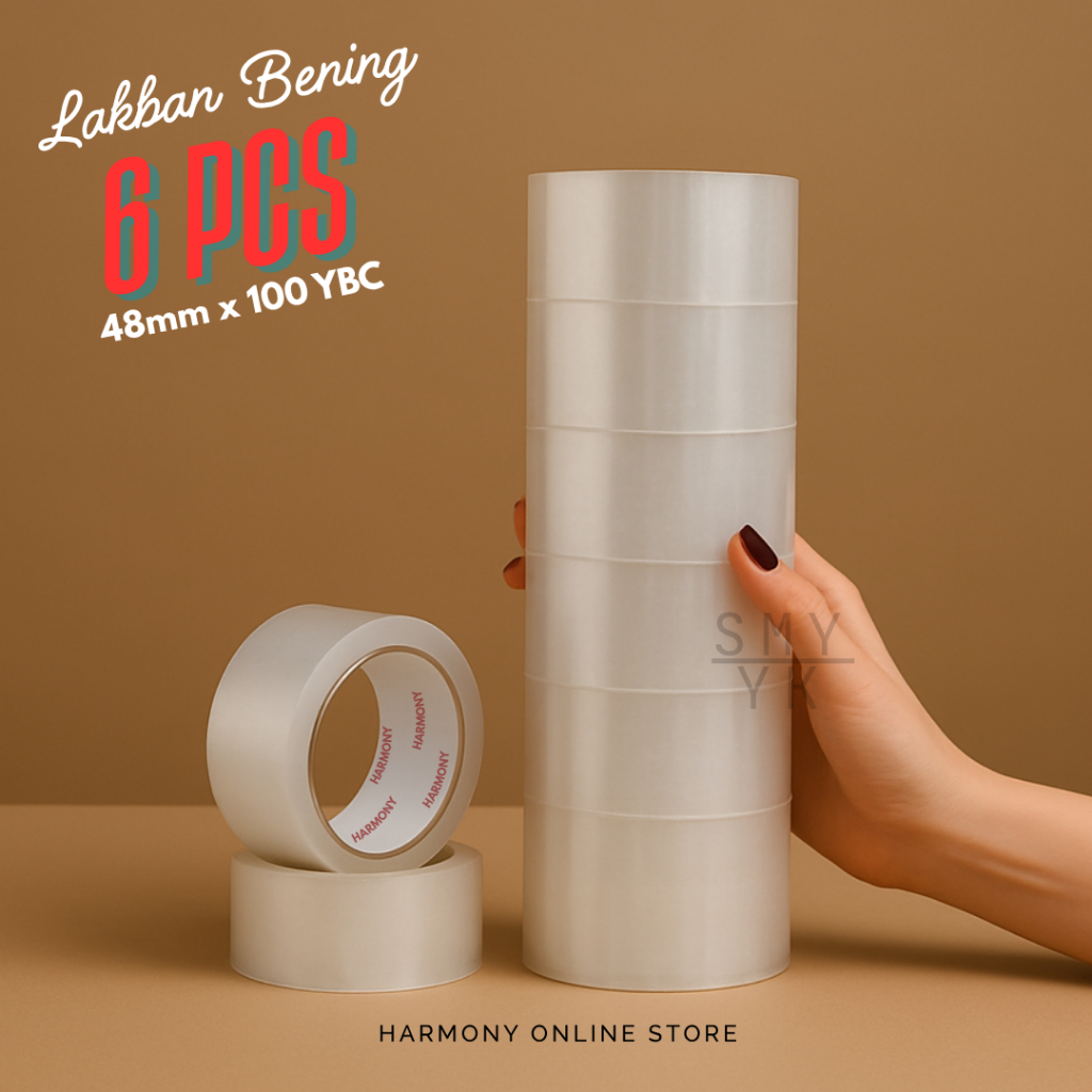 

Paket Lakban Bening 48mm x 100 Yard BC - 1 SLOP 6 PCS Isolasi Packing Paket Kardus 2 Inch mm Lebar Sama Plek Nachi Daimaru - Lakban Peking Putih Murah 48mm x 100 Y BC - Isolasi Tape Paking Dua In x 100 Yard BC Murah Harga Pabrik - Lakban Putih 100 YBC