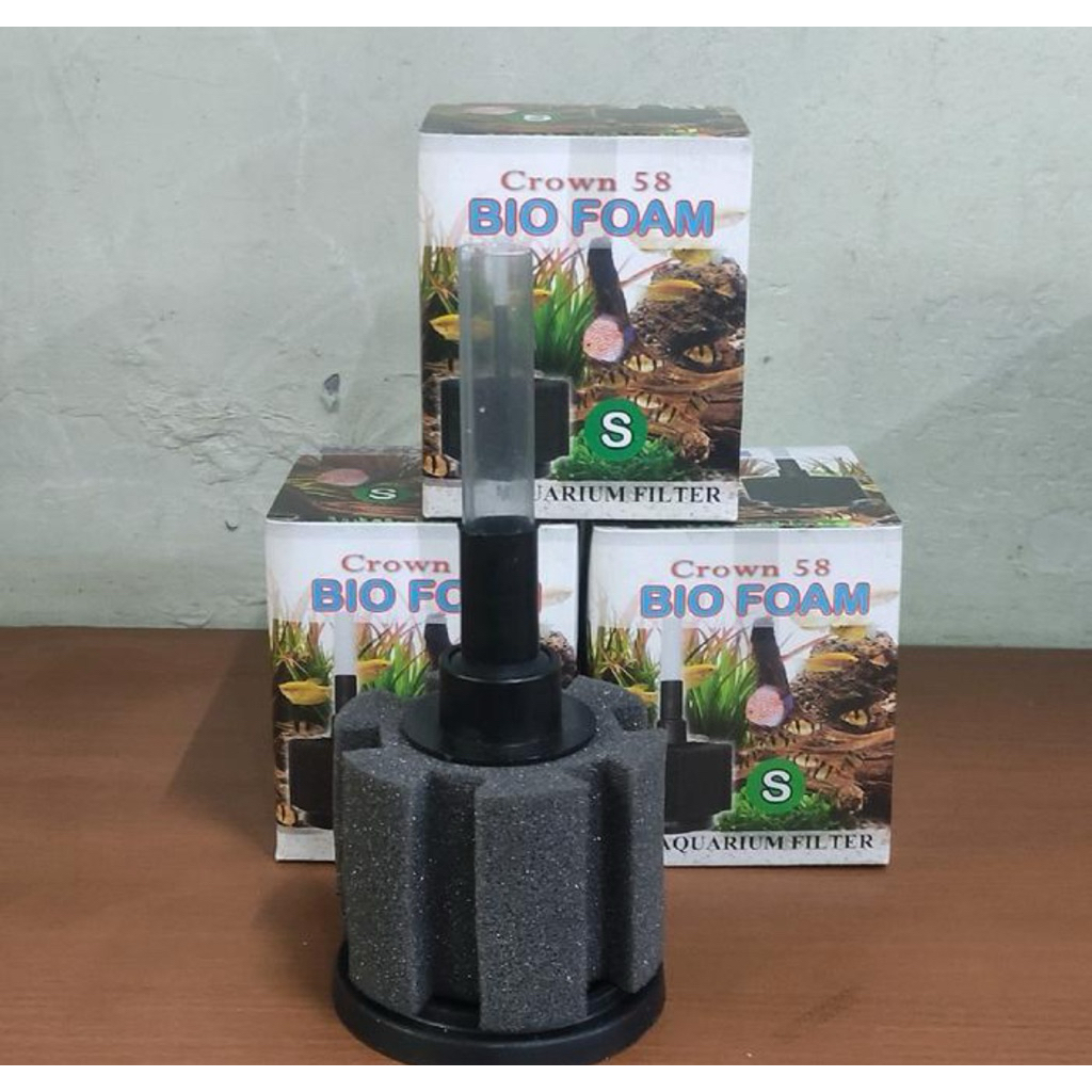 MINI BIOFOAM S CROWN BIO FOAM BULAT SPONGE MINI FILTER PENJERNIH  AQUARIUM KECIL