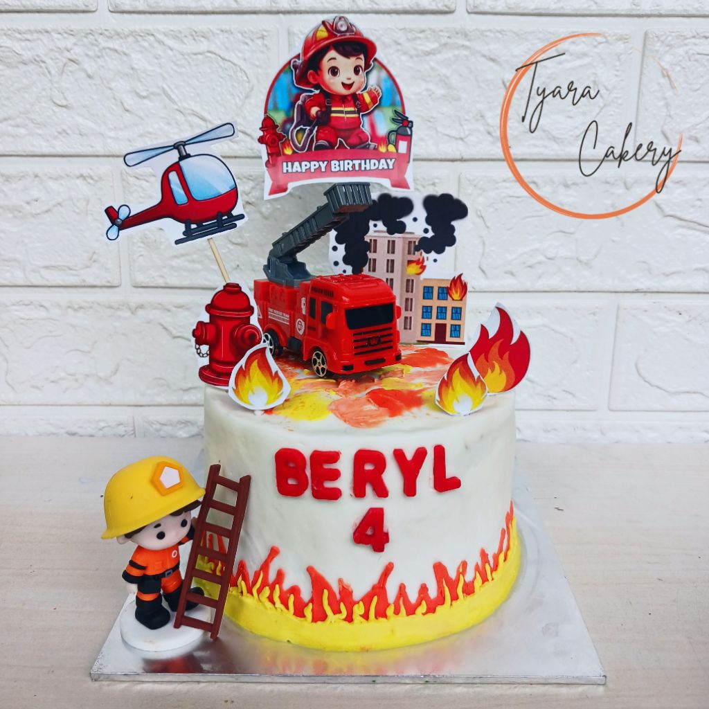 

DAMKAR cake | Pemadam Kebarakan Cake | Custom Cake Bandung