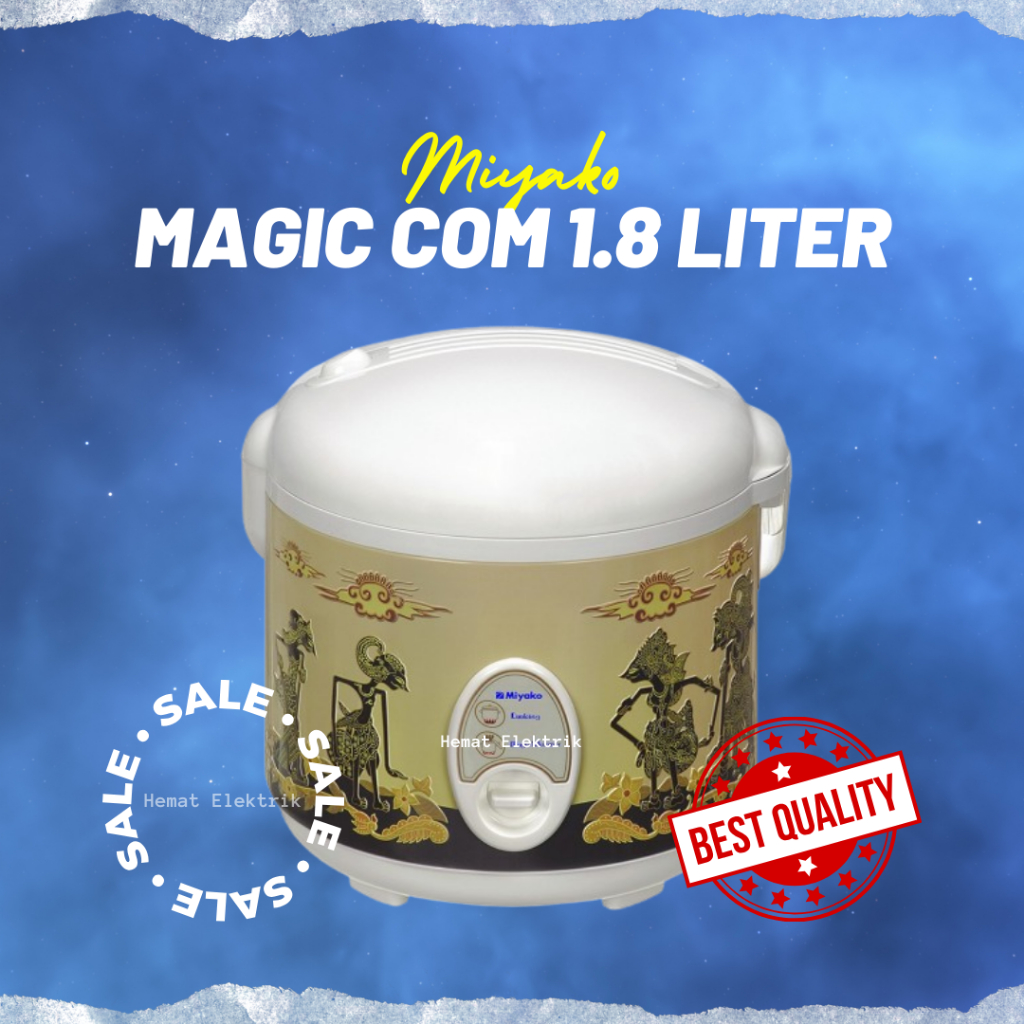 Rice Cooker Magic Com Miyako 1.8 Liter Serbaguna Penanak Penghangat Motif Wayang