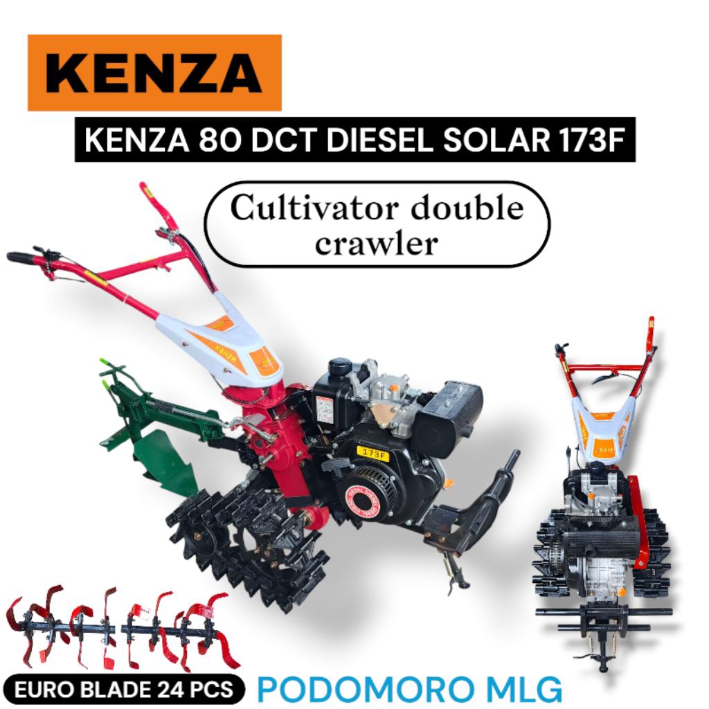 MINI CULTIVATOR RODA TANK, MINI TILLER CULTIVATOR DOUBLE CRAWLER, MESIN BAJAK RODA TANK, MINI TILLER