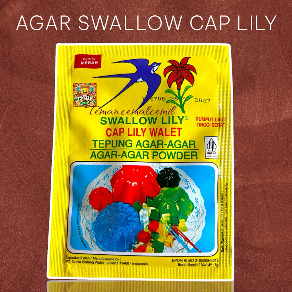 

Agar-Agar Swallow Lily Cap Walet 1pc