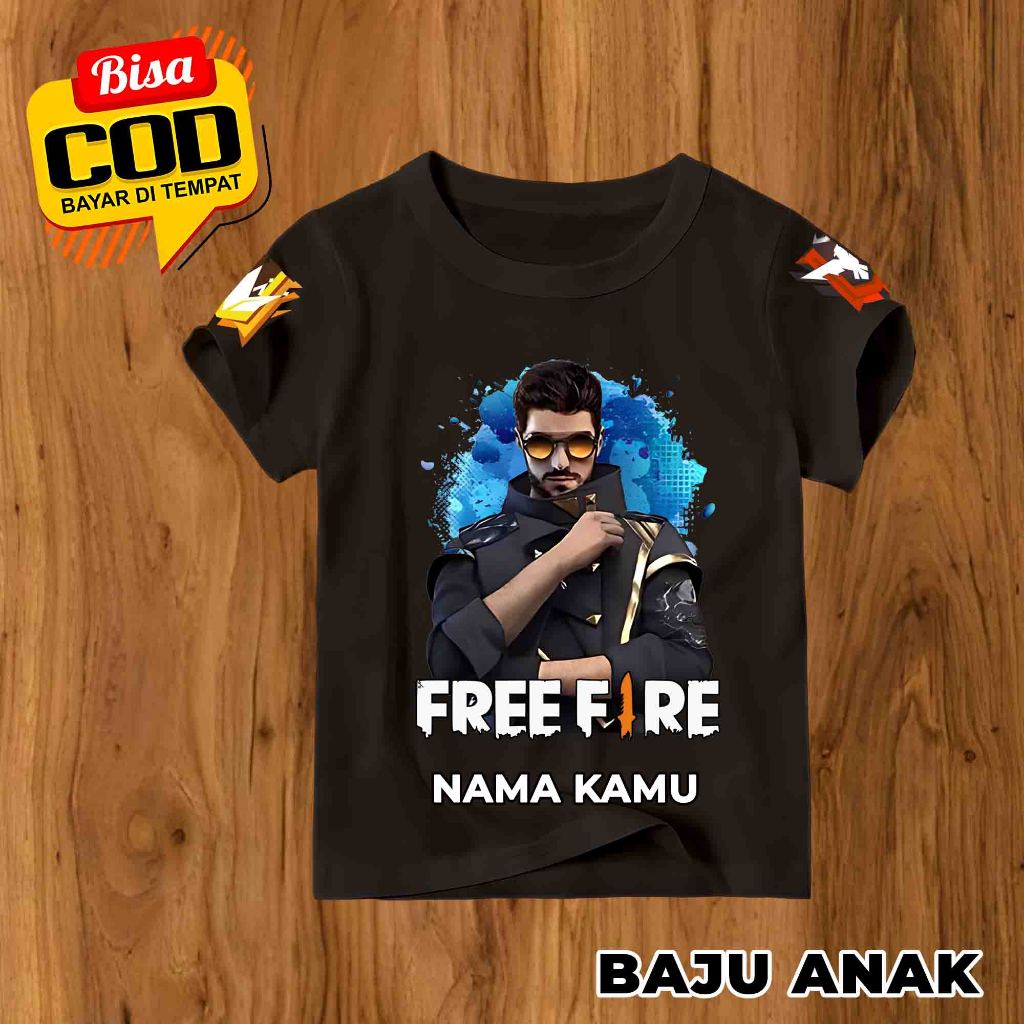 Baju Kaos Anak | Karakter Free Fire Alok 2 Terbaru New Design | Baju FF Anak Laki-Laki Umur 2 Sampai
