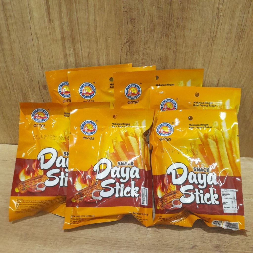 

Snack murah daya stick rasa jagung bakar jual per pak ( isi 10 pcs)