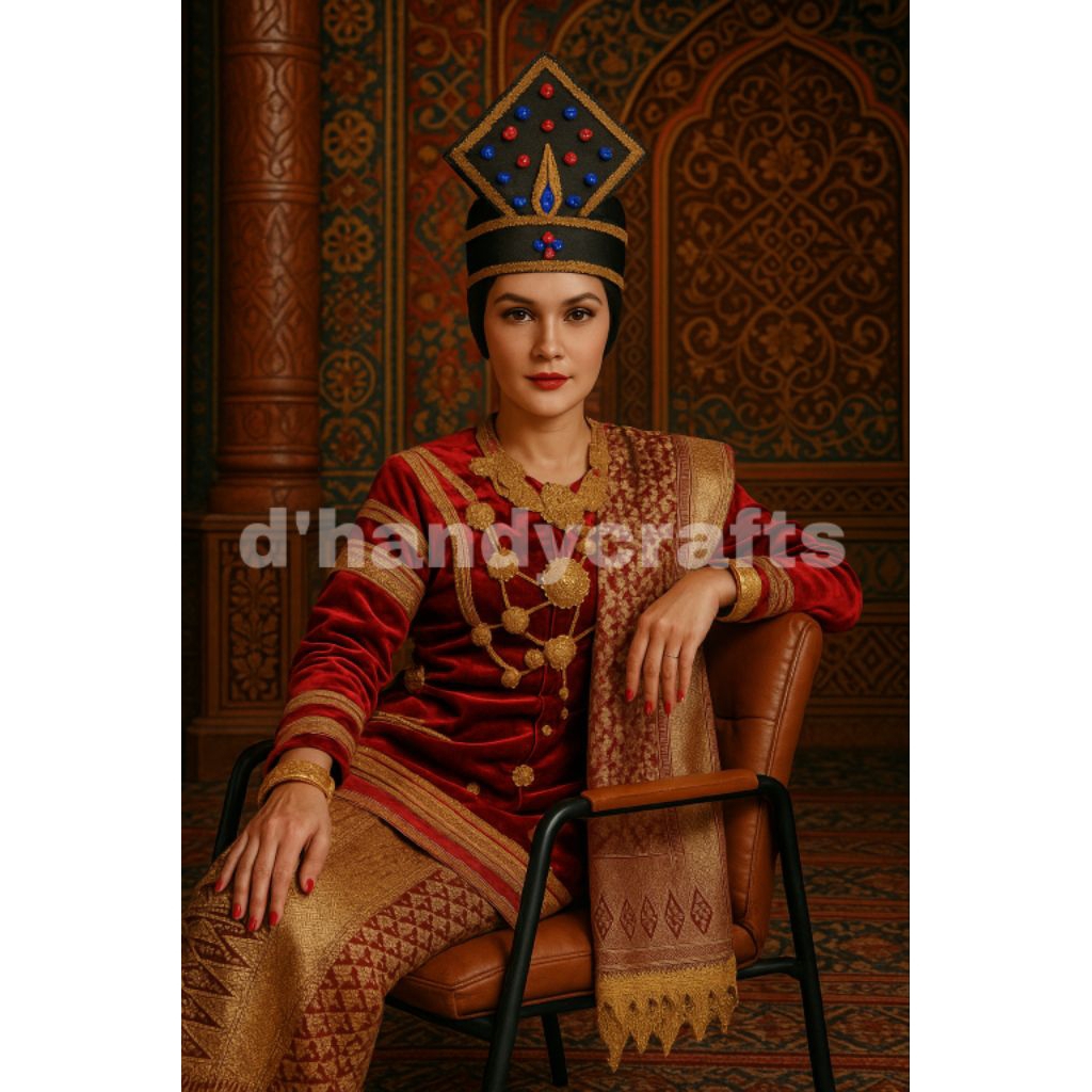 hiasan kepala tari saman anak dan dewasa