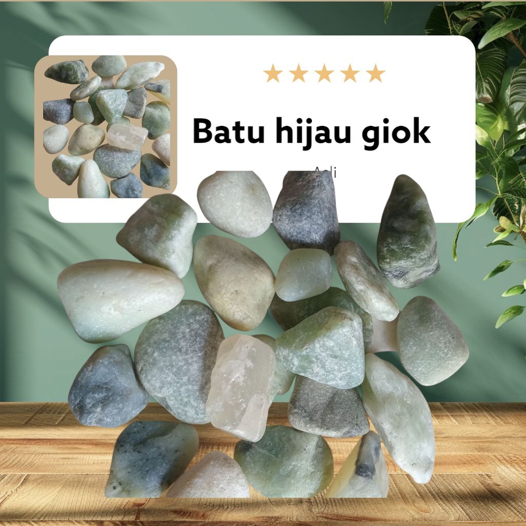 Batu giok asli 500gram/Batu mulia/Batu cincin/Batu akik/Batu hijau/Batu alam/Batu hias