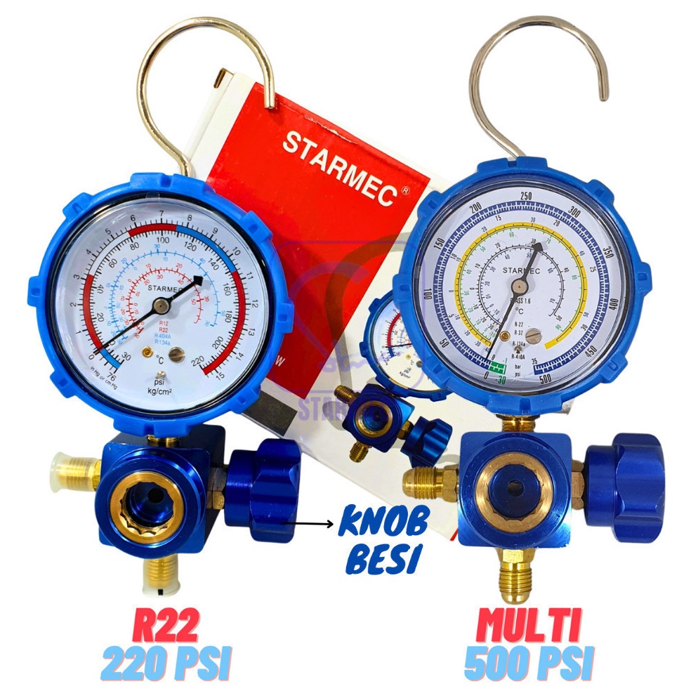 

KODE H73T Manifold AC Single R32 R41a R22 Sightglass Gantungan Knob Besi