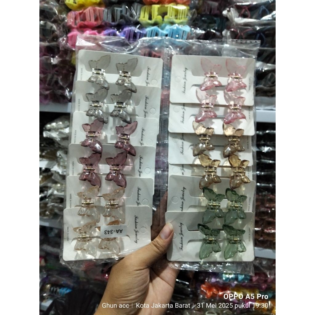 D3W JEPIT RAMBUT KUPU2 BENING CRISTAL/JEPIT MINI CAR KUPU2