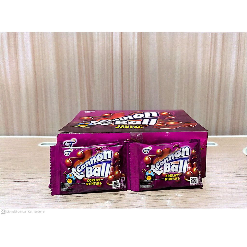 

OT Cannon Ball Cokelat Kunyah Isi 24x5,4g