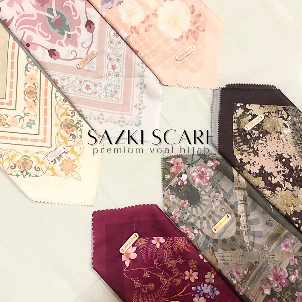 Paket Usaha 3 Pcs Hijab Motif Voal Premium