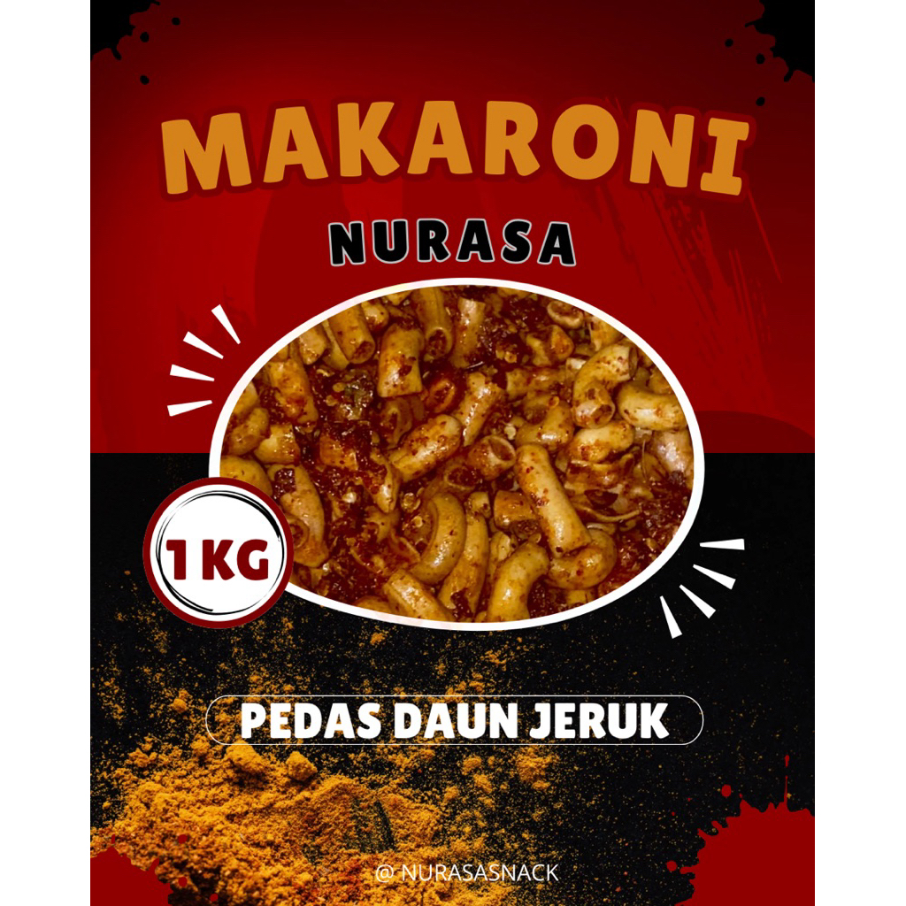 

1KG MAKARONI BANTAT PEDAS DAUNJERUK / CEMILAN RENYAH DAN BUMBU CIKRUH