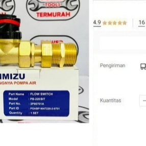 

FLOW SWITCH SHIMIZU ORIGINAL PB 228 bit 1 X 1 otomatis pompa booster