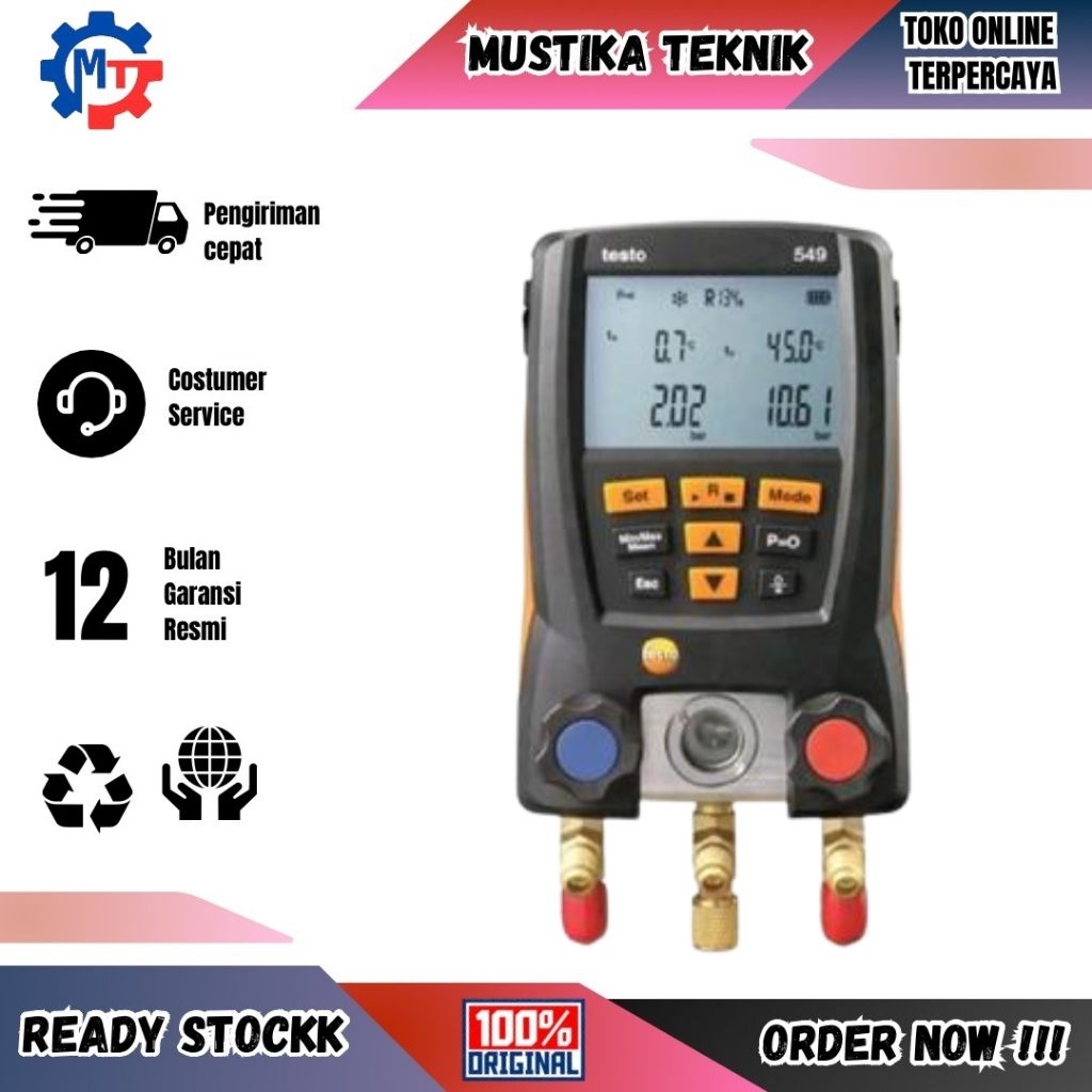 Refrigerantion Digital Manifold Gauge Meter Testo 549