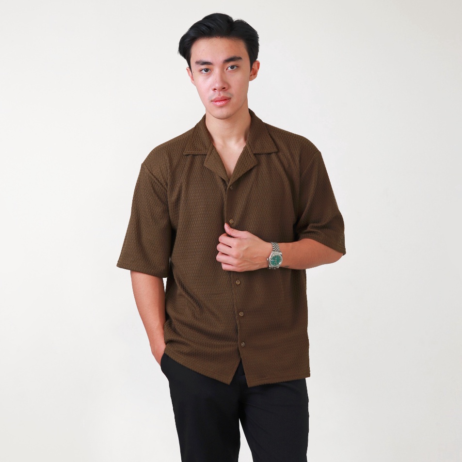 Trendy MSMO MEN Eiji  Tshirt Knit Pria  Baju Knit Pria