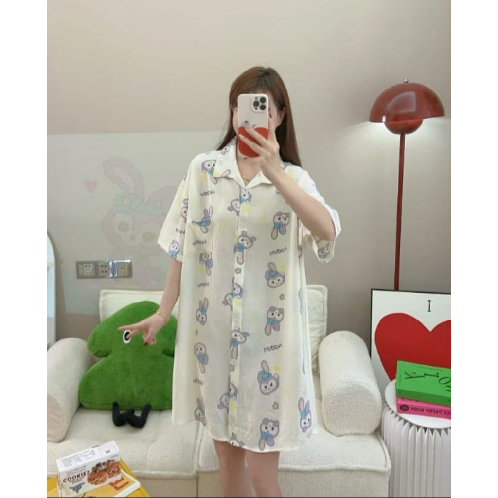 Daster Kancing Jumbo /Piyama Daster Kekinian