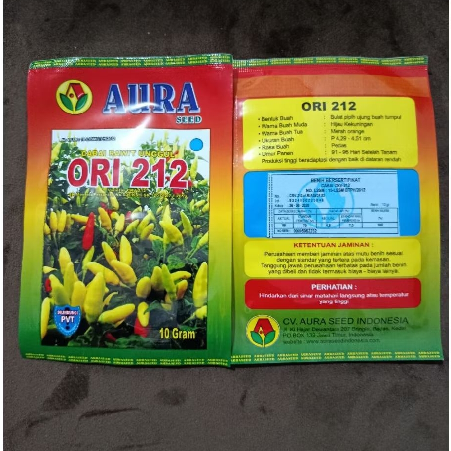 

BINIH BIBIT CABAI RAWIT UNGGUL ORI 212 ISI 10gram