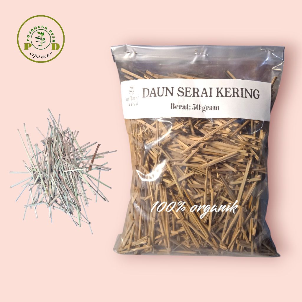 

Daun serai kering (lemongrass) 100gram, daun sereh kering kualitas oke