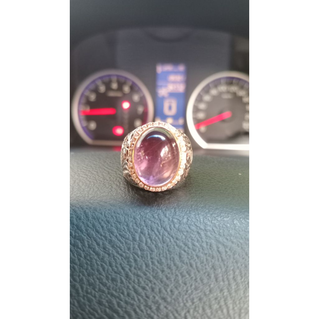 cincin kecubung kalimantan ring perak