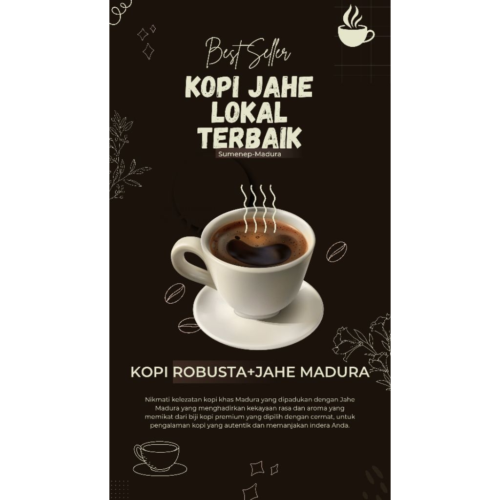 

Bubuk Kopi Jahe Asli 100% kemasan 50gr