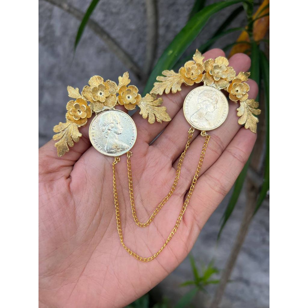 Bros alpaka peniti kantil koin jinar mekar