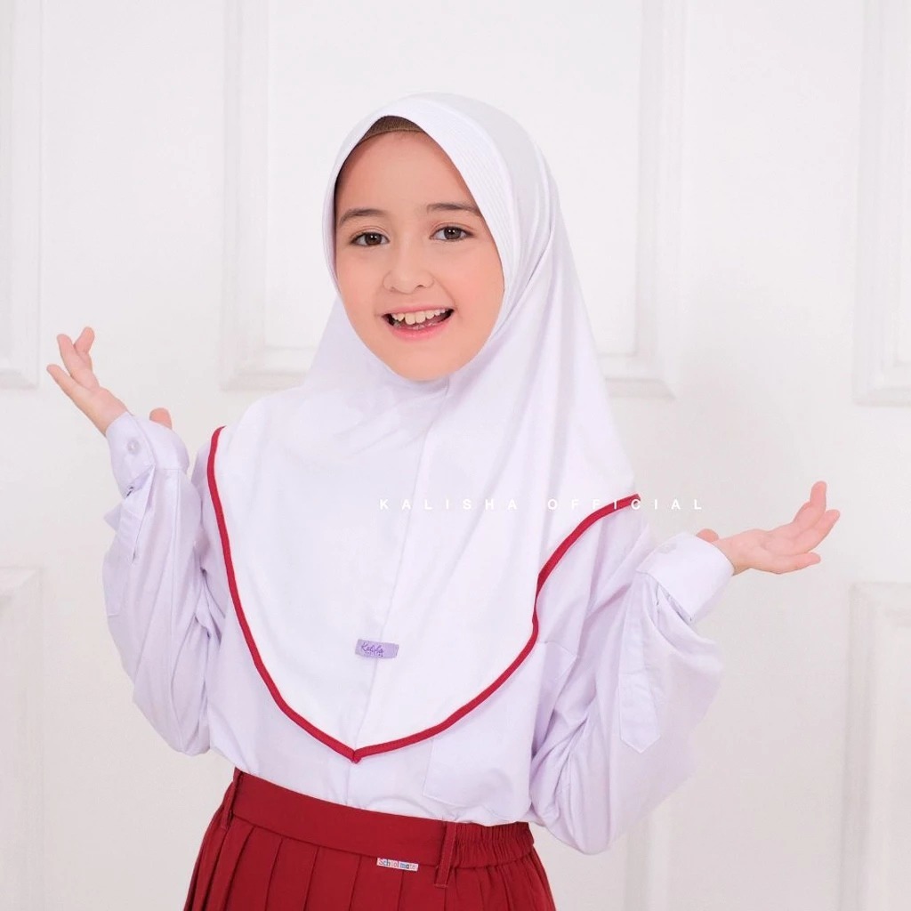 Premium Amora Jilbab Instan Kerudung Anak Sekolah Bergo Hamidah Anak Jilbab Instan Polet Hitam