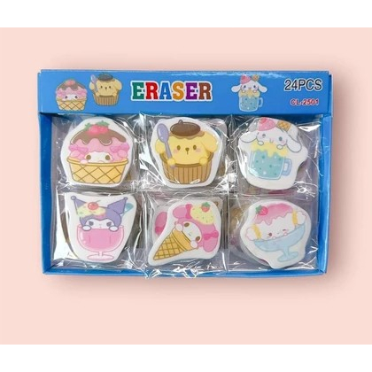 

ATMS- [PAKET 6 PCS ERASER SANRIO] JUAL 6 PCS ERASER PENGHAPUS SANRIO KARAKTER LUCU IMUT